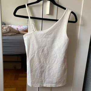 Banana Republic - One-Shoulder Women's Tank Top Ivory - XS